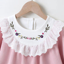 Load image into Gallery viewer, Lola Floral Embroidery Corduroy Dress | Sister, Pink - Milki Rabbit
