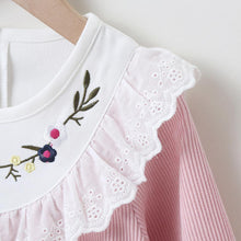 Load image into Gallery viewer, Lola Floral Embroidery Corduroy Dress | Sister, Pink - Milki Rabbit
