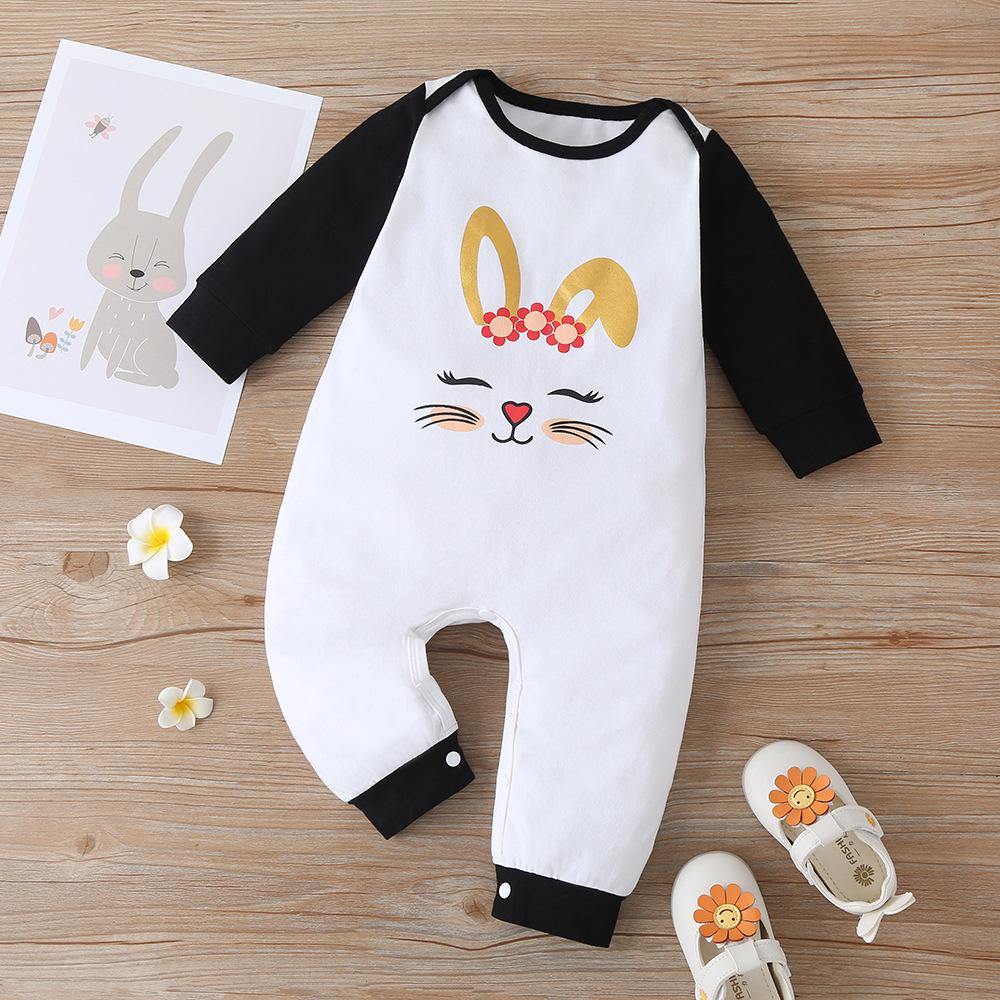 Anson black and white rabbit jumpsuit - Milki Rabbit