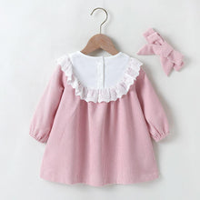 Load image into Gallery viewer, Lola Baby Girls Corduroy Dress with Headband - Milki Rabbit
