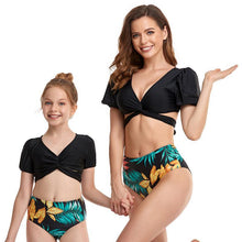 Load image into Gallery viewer, Bubble sleeves mom and daughter swimming suit - Milki Rabbit
