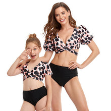 Load image into Gallery viewer, Bubble sleeves mom and daughter swimming suit - Milki Rabbit
