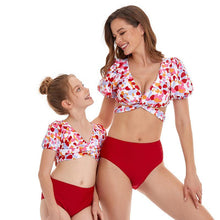 Load image into Gallery viewer, Bubble sleeves mom and daughter swimming suit - Milki Rabbit
