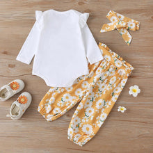 Load image into Gallery viewer, Isn&#39;t she lovely baby romper set with daisy printing - Milki Rabbit
