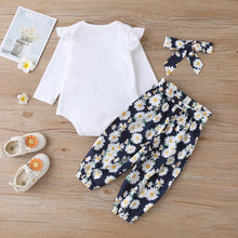 Load image into Gallery viewer, Isn&#39;t she lovely baby romper set with daisy printing - Milki Rabbit
